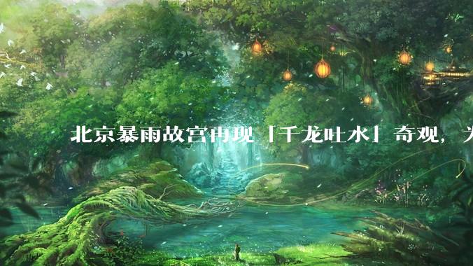 北京暴雨故宫再现「千龙吐水」奇观，为什么故宫古老排水系统历经六百年仍能正常运作？有哪些特别之处？