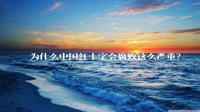 为什么中国红十字会腐败这么严重？